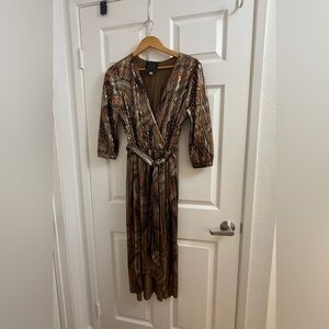 Johnny Was Jade Metallic High Low Dress Size M